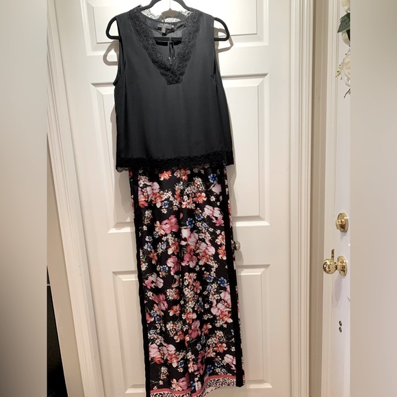 New Lou•Jo Miland floral print side striped Trousers size 40 US 4 - Picture 8 of 10